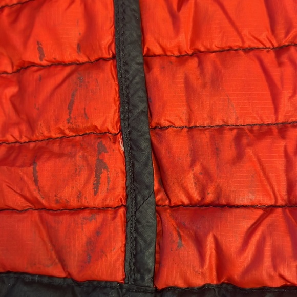 LL Bean kids jacket Small 8 black and red play coat goose down preowned packable - Picture 10 of 10